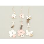 Zawieszka drewniana kwiat/motyl