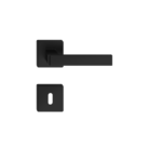 Klamka Ergo na kwadratowym szyldzie klucz 13 x 12 x 5 cm czarna