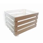 Skrzynka drewniana malowana biała L 50 x 40 x 30 cm