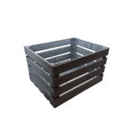 Skrzynka drewniana malowana szara L 50 x 40 x 30 cm