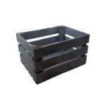 Skrzynka drewniana malowana szara M 40 x 30 x 21 cm