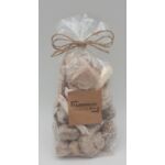 Muszle morskie w woreczku szare 10 x 5 x 18 cm