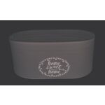 Osłonka sweet home owalna metalowa biała 10 x 15 cm