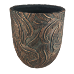 Donica z motywem pióra złota L 44,5 x 49,5 cm