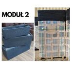 Donica zewnętrzna ciemny grafit 60 x 17 x 18 cm S7779