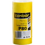 Papier ścierny "żółty" rolka 2,5 m 115 mm P80 Condor