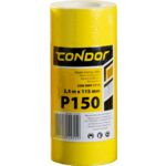 Papier ścierny "żółty" rolka 2,5 m 115 mm P150 Condor