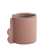 Wazon szklany w osłonce brudny róż 9 x 10 cm