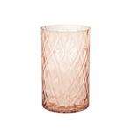 Lampion szklany optyk brąz 15 x 25 cm 8004