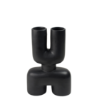 Wazon ceramiczny czarny 8 x 17 x 25,5 cm