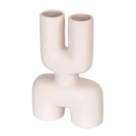 Wazon ceramiczny biały 8 x 17 x 25,5 cm