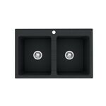 Zlewozmywak RODOS 78 x 50 cm 2B Maidsinks czarny