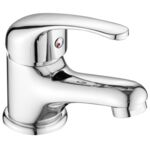 Bateria umywalkowa PEDRO stojąca z korkiem chrom