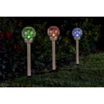 Lampa solarna ze szklaną kulą 38 x 8 cm mix