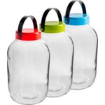 Słoik z plastikową pokrywką prosty biały 5 l