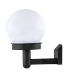 Lampa solarna ścienna 14 cm czarna