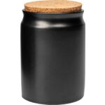 Słoik kamionkowy czarny 200 ml z korkiem