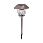 Lampa solarna 14 x 14 x 41 cm srebrna