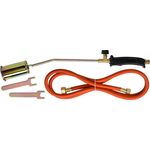 Palnik dekarski z pojedynczą dyszą na gaz propan-butan lanca 250 mm wąż 2 m Drel