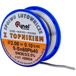Spoiwo lutownicze z topnikiem 60% 2 mm szpulka 0,25 kg Sn60Pb40 Cynel