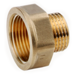 Redukcja 1/2" x 3/8" nakrętno-wkrętne żółta