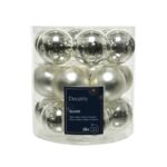 Bombki szklane mix 4 cm srebrne