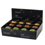 Bombka szklana w prążki mix 3 kolorów