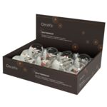 Bombka plastikowa dekorowana 8 x 8 cm