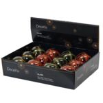 Bombka szklana w kratkę mix 2 kolorów