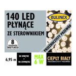 Lampki choinkowe LED 140 sztuk białe ciepłe BULINEX