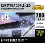 Kurtyna sople LED 200 sztuk białe zimne BULINEX