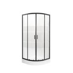 Kabina natryskowa prosta KP-KLARA-1580-T czarna 80 cm Liveno