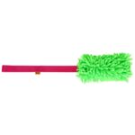 Szarpak "mop" z piszczakiem zielony rączka różowa 10 x 50 cm 15653