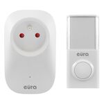 Dzwonek bezprzewodowy "EURA" WDP-91H2 "SOUL" z gniazdem  ~230V - bezbateryjny, przycisk (kinetyczny)