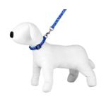 Komplet smycz obroża fioletowe serce kość 2,0 cm S143