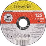 Tarcza korundowa do cięcia metalu inox 125 x 1,6 mm Condor