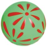 Piłka 57 mm kwiatki zielona