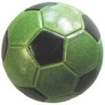 Piłka 72 mm football zielona brokat