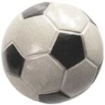 Piłka 40 mm football srebrna brokat