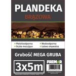 Plandeka 3 x 5 m brązowa