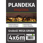 Plandeka 4 x 6 m brązowa