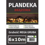 Plandeka 6 x 10 m brązowa