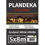 Plandeka 5 x 8 m brązowa