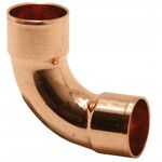 Łuk dwukielichowy 15 mm/90 miedziany