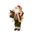 Mikołaj poliestrowy czerwono-zielony 45 cm