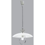 Lampa wisząca Hak E27 1 x 60 W biały, srebrny