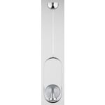 Lampa wisząca Oval E14 1 x 40 W grafitowy, chrom