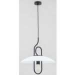Lampa wisząca Chee E27 1 x 60 W czarny, biały