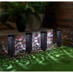 Zestaw lamp solarnych czarnych 31 cm 4 sztuki
