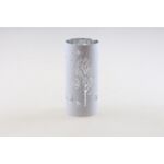 Świecznik szklany LED 7 x 15 cm srebrny